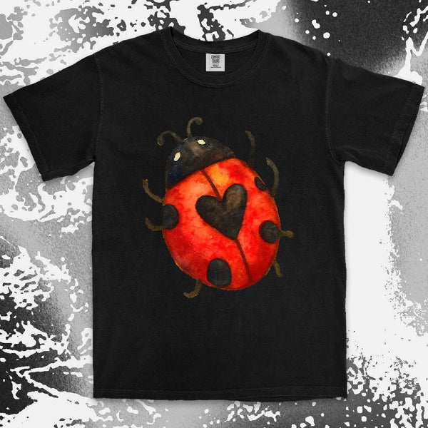 Ladybug with heart marking on back cute nature insect shirt