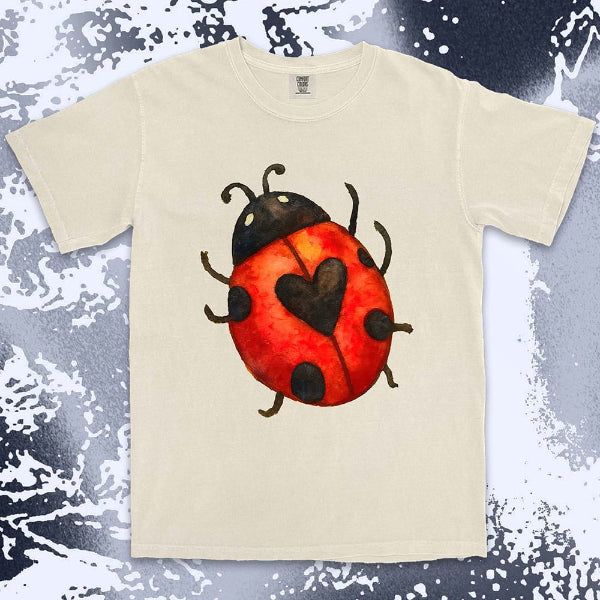 Ladybug with heart marking on back cute nature insect shirt