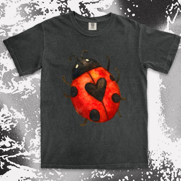 Ladybug with heart marking on back cute nature insect shirt