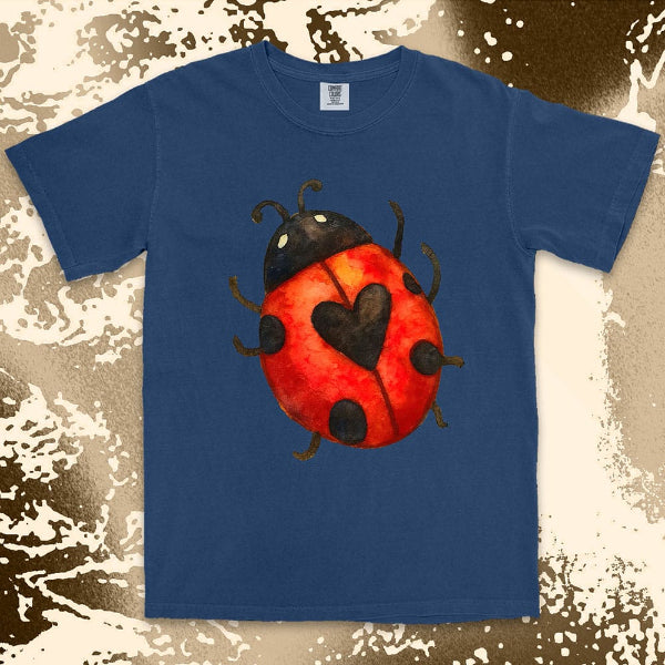 Ladybug with heart marking on back cute nature insect shirt