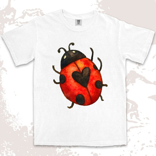 Ladybug with heart marking on back cute nature insect shirt