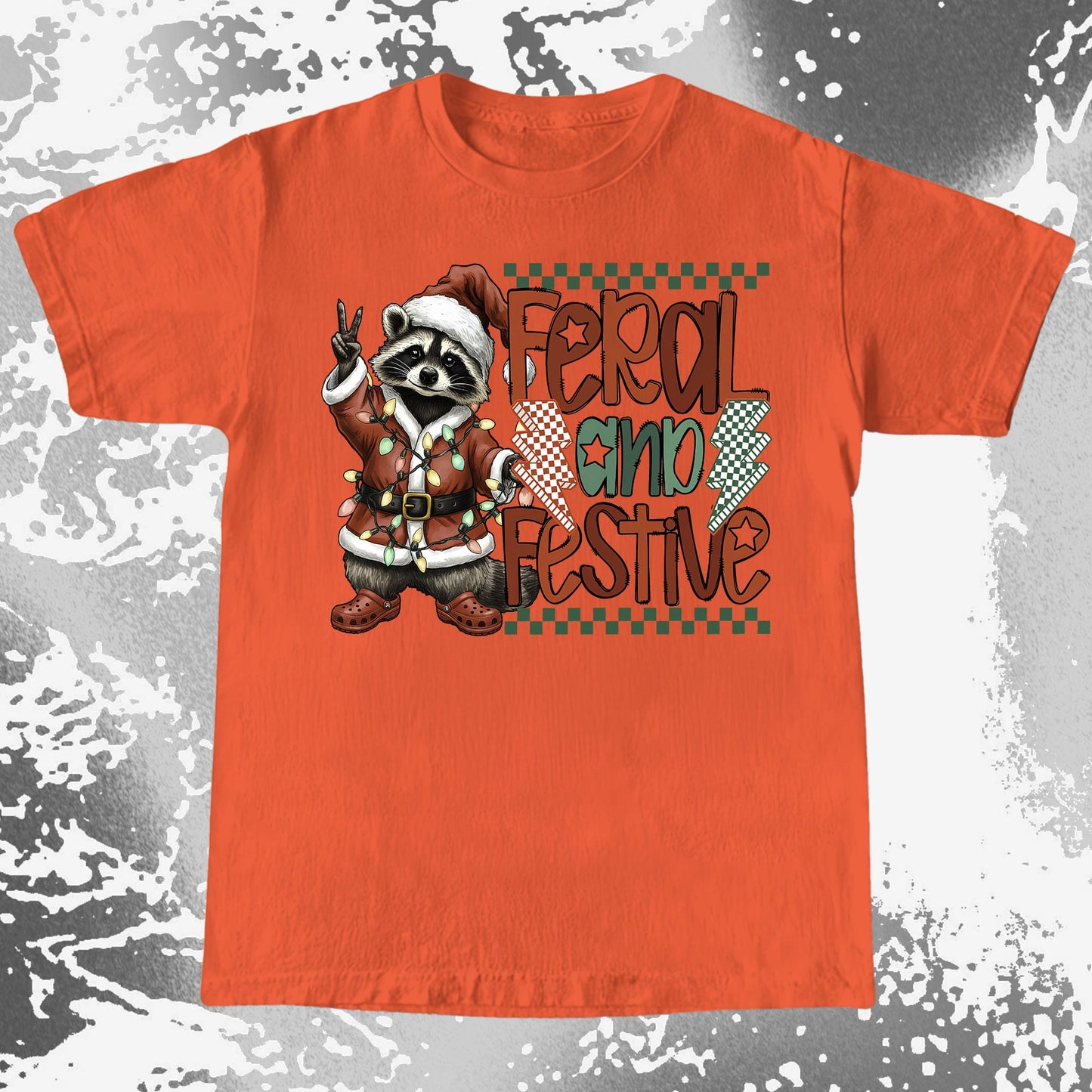 Feral And Festive Raccoon Christmas