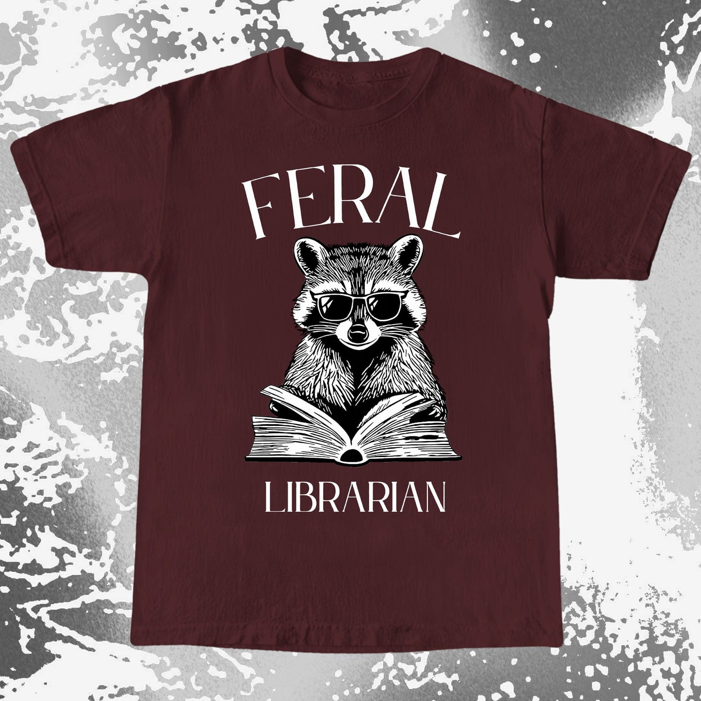 Feral Librarian Raccoon Book Shirt