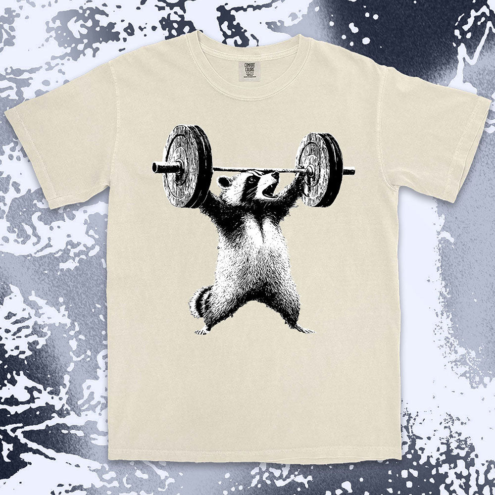 Weightlifting Raccoon Shirt