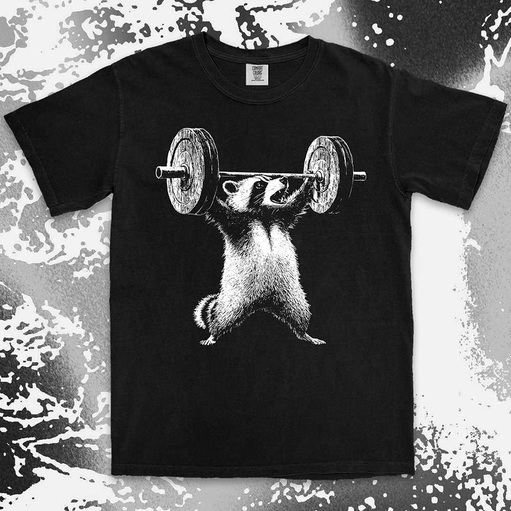 Weightlifting Raccoon Shirt
