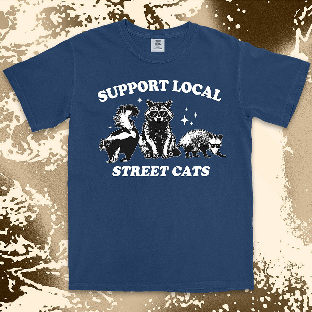 support local street cats shirt funny raccoon possum skunk tee
