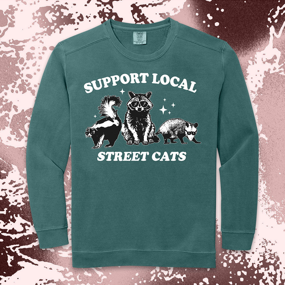 support local street cats shirt funny raccoon possum skunk tee