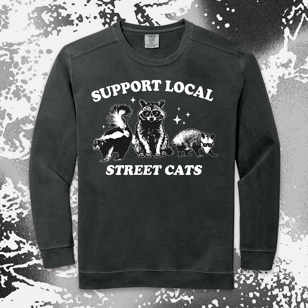 support local street cats shirt funny raccoon possum skunk tee