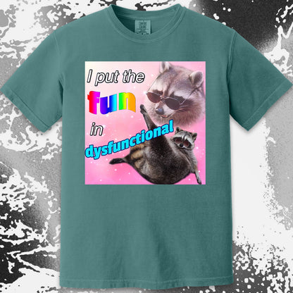 I Put the Fun in Dysfunctional Raccoon T-Shirt