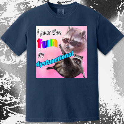 I Put the Fun in Dysfunctional Raccoon T-Shirt