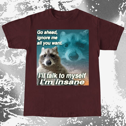 Go Ahead Ignore Me Raccoon T-Shirt – I’ll Talk to Myself