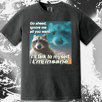 Go Ahead Ignore Me Raccoon T-Shirt – I’ll Talk to Myself