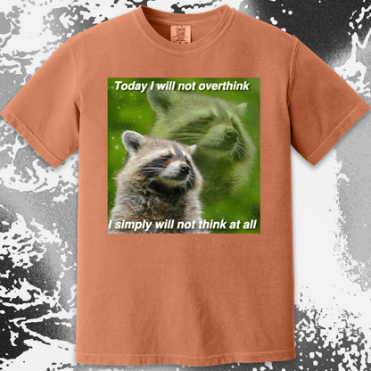 I Will Not Overthink Raccoon T-Shirt