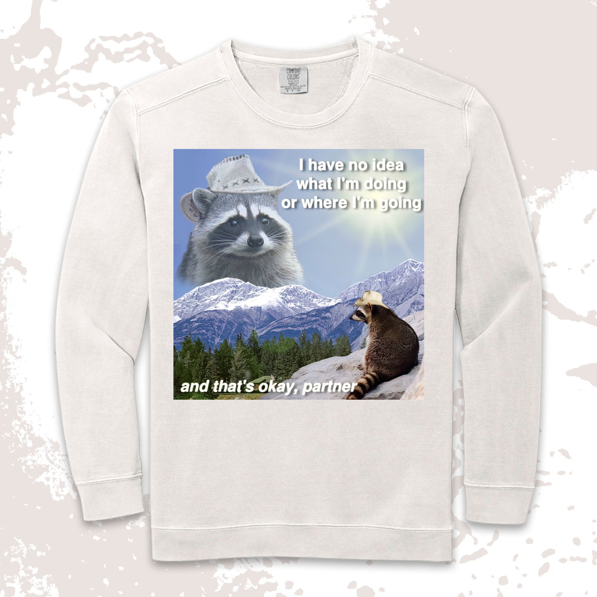 funny raccoon meme shirt cowboy raccoon i have no idea what im doing humor