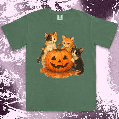 Halloween cats pumpkin cute kittens spooky shirt