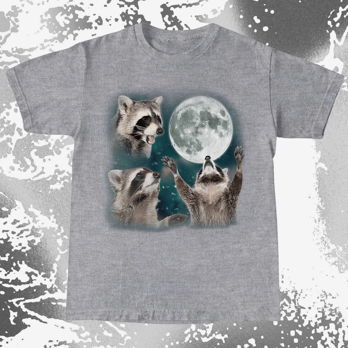 Three Raccoons Howling at the Moon Shirt