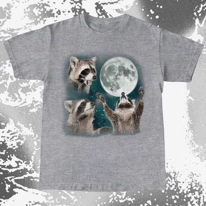 Three Raccoons Howling at the Moon Shirt