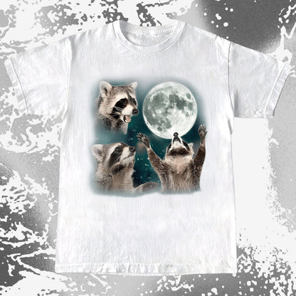 Three Raccoons Howling at the Moon Shirt