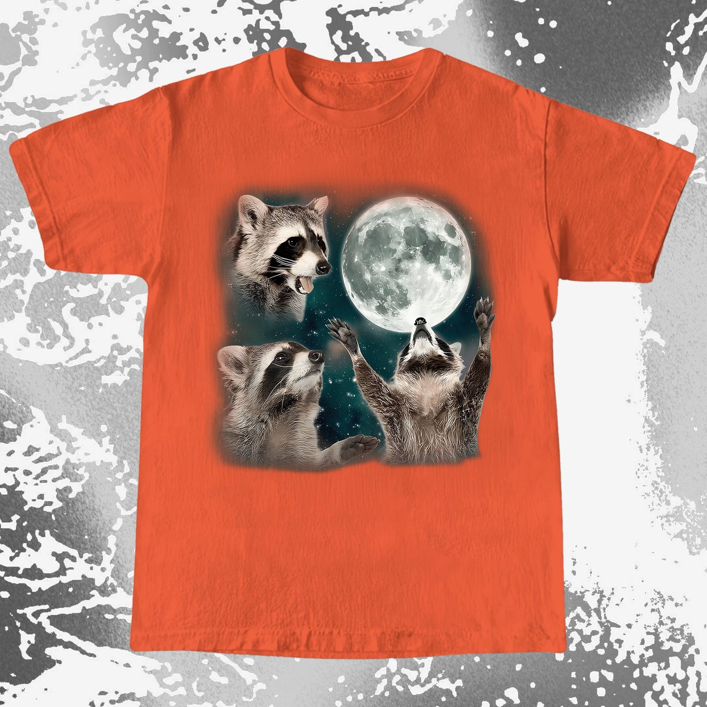 Three Raccoons Howling at the Moon Shirt
