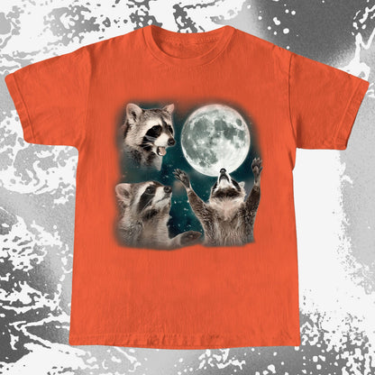 Three Raccoons Howling at the Moon Shirt
