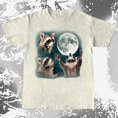 Three Raccoons Howling at the Moon Shirt