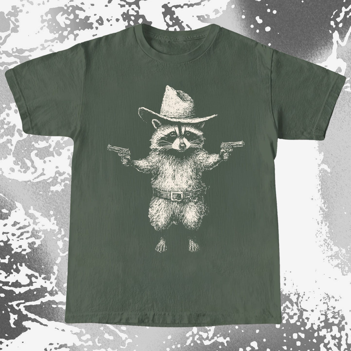 Cowboy Raccoon Dual Pistols