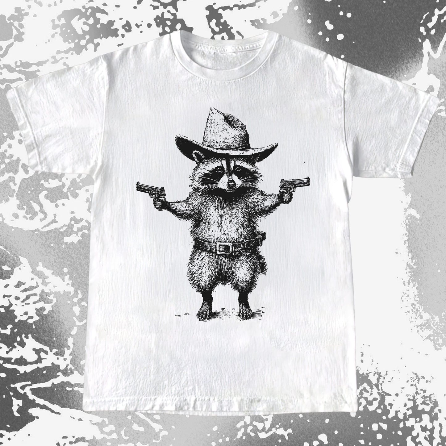 Cowboy Raccoon Dual Pistols