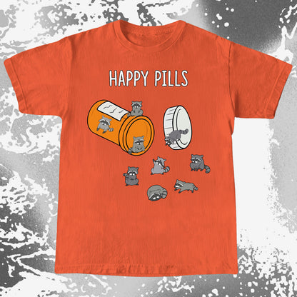 Happy Pills Raccoon Shirt – Dark Humor Mental Health Art