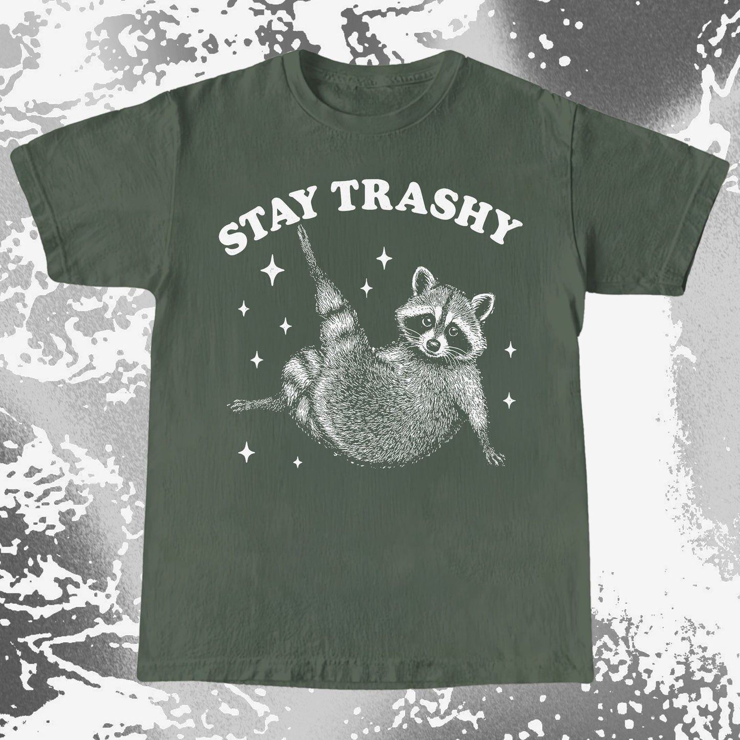 Funny Raccoon Stay Trashy Cute Trash Panda Shirt
