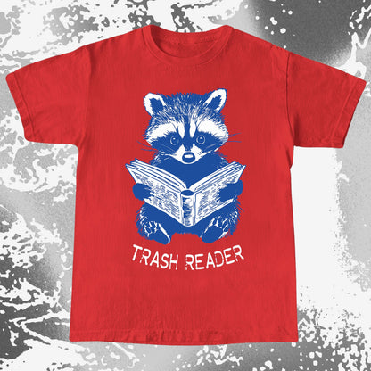 Trash Reader Raccoon Shirt – Funny Book Lover Graphic Tee