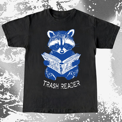 Trash Reader Raccoon Shirt – Funny Book Lover Graphic Tee