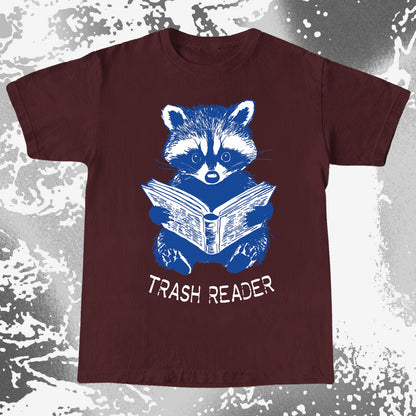 Trash Reader Raccoon Shirt – Funny Book Lover Graphic Tee