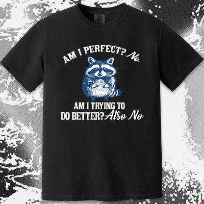 Am I Perfect? No Raccoon T-Shirt – Honest Self Awareness
