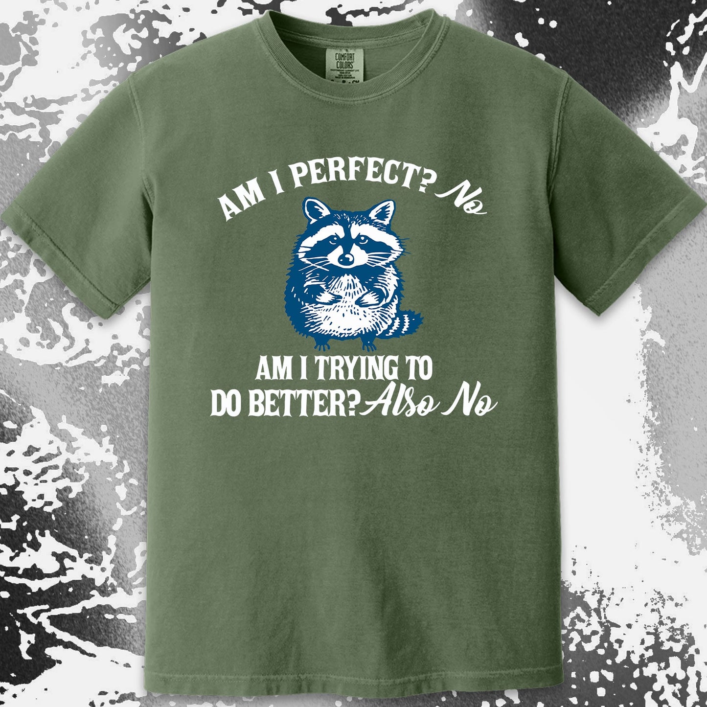 Am I Perfect? No Raccoon T-Shirt – Honest Self Awareness