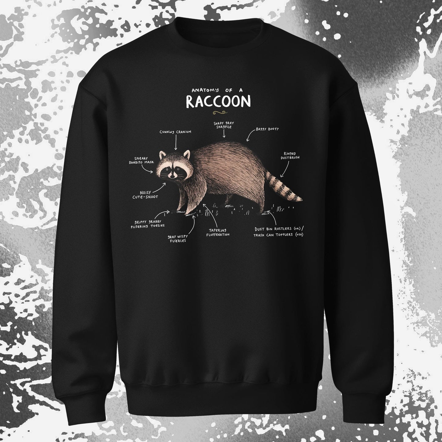 Anatomy of a Raccoon Funny Diagram