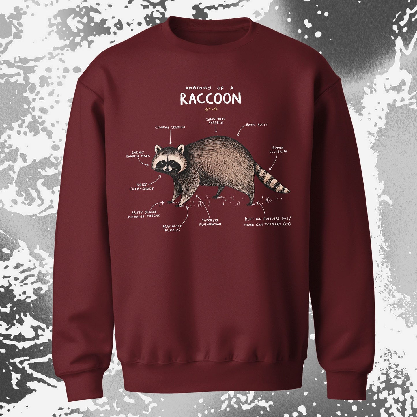 Anatomy of a Raccoon Funny Diagram