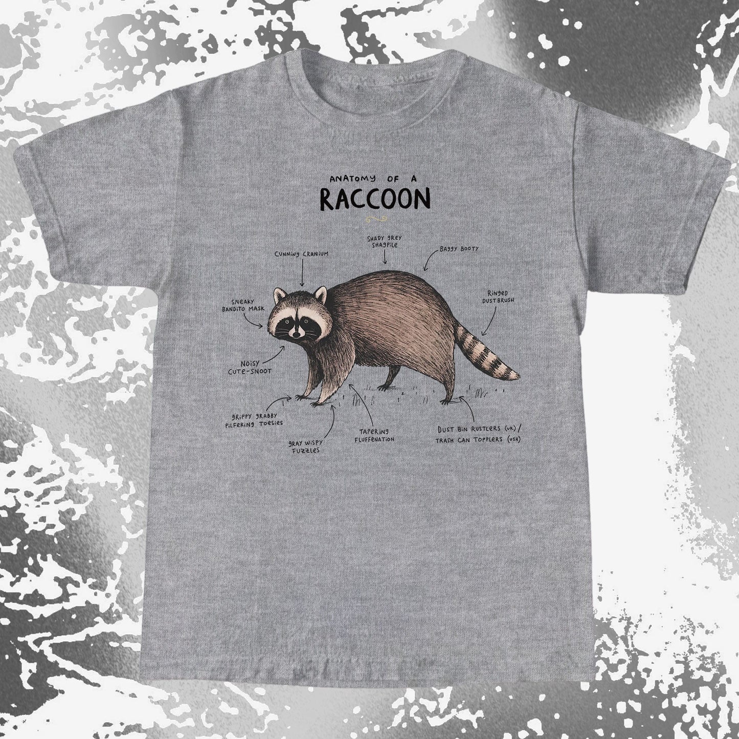 Anatomy of a Raccoon Funny Diagram