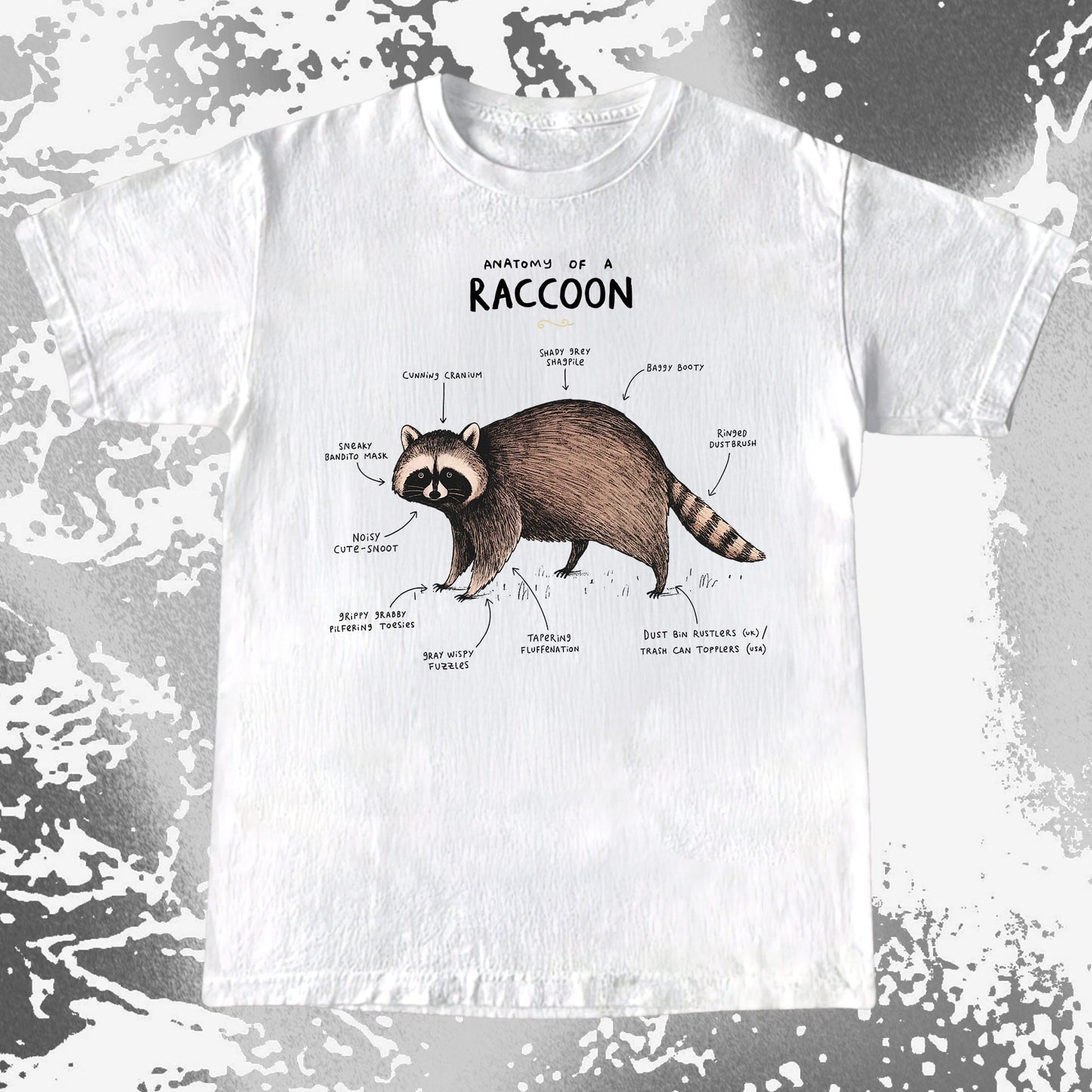 Anatomy of a Raccoon Funny Diagram