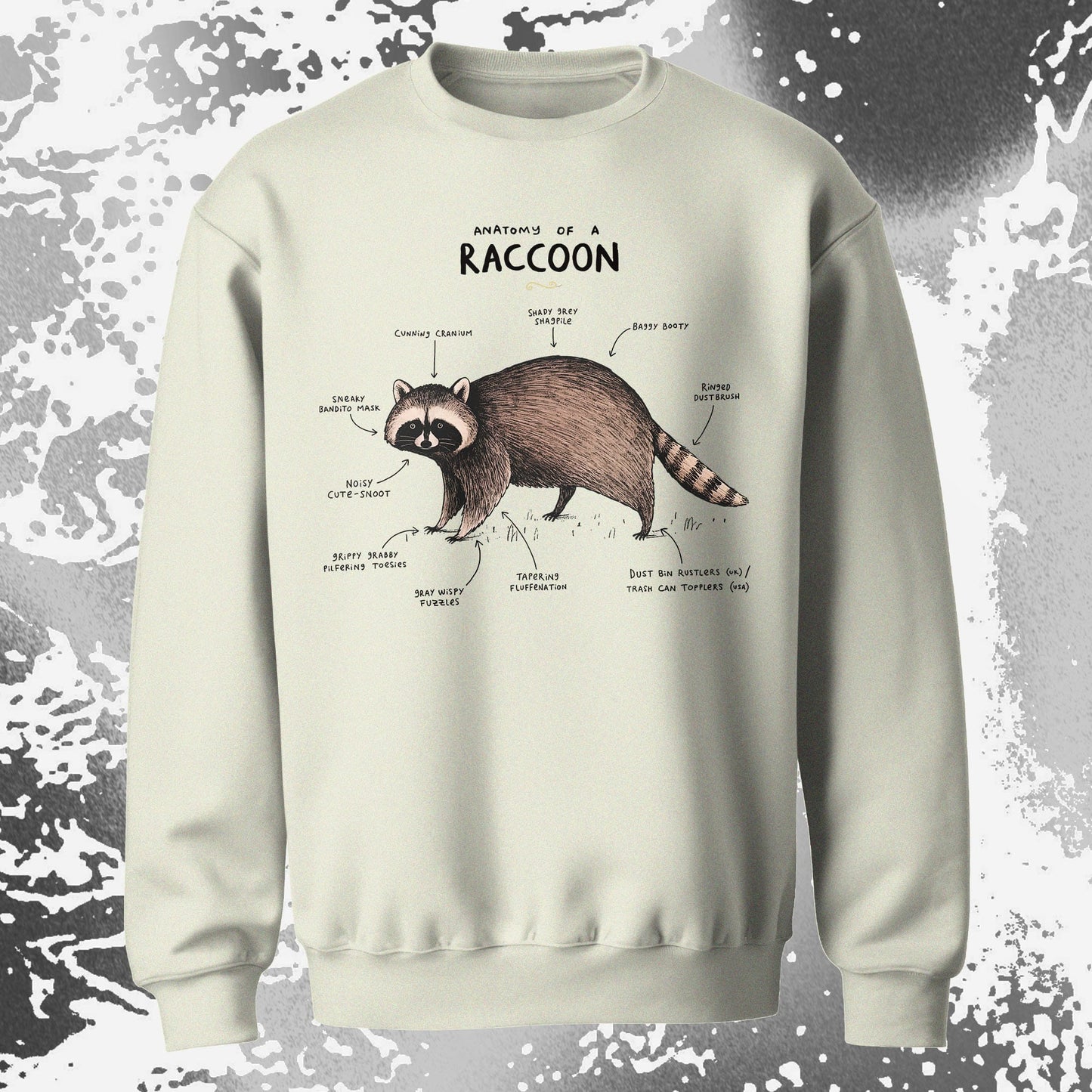 Anatomy of a Raccoon Funny Diagram