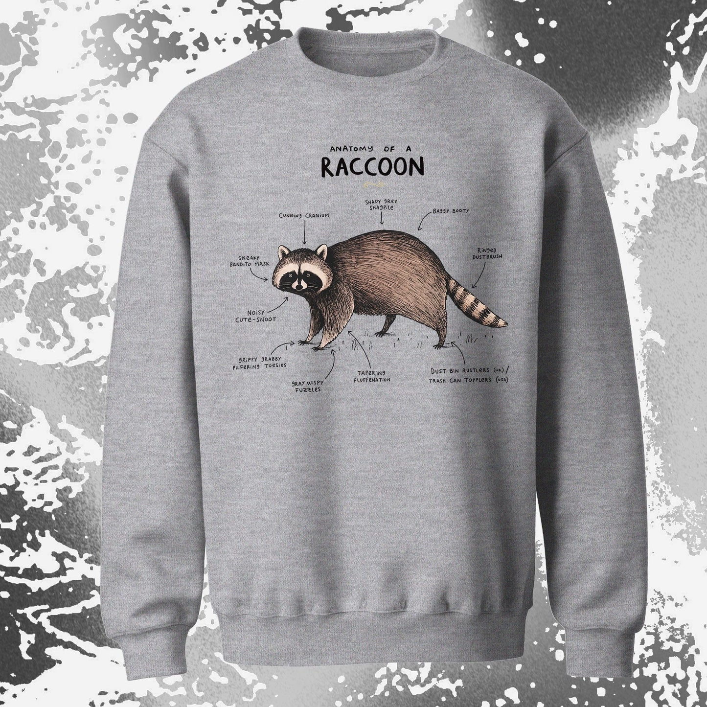 Anatomy of a Raccoon Funny Diagram