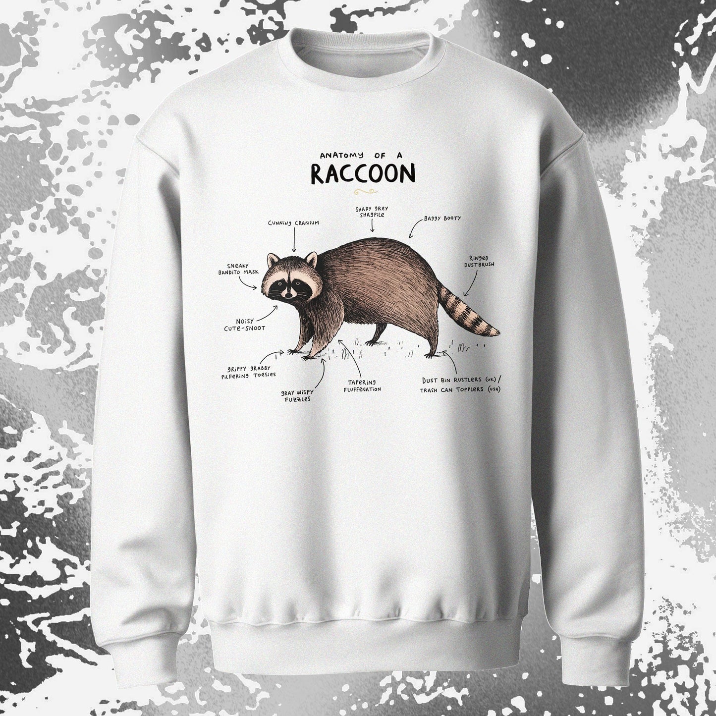 Anatomy of a Raccoon Funny Diagram