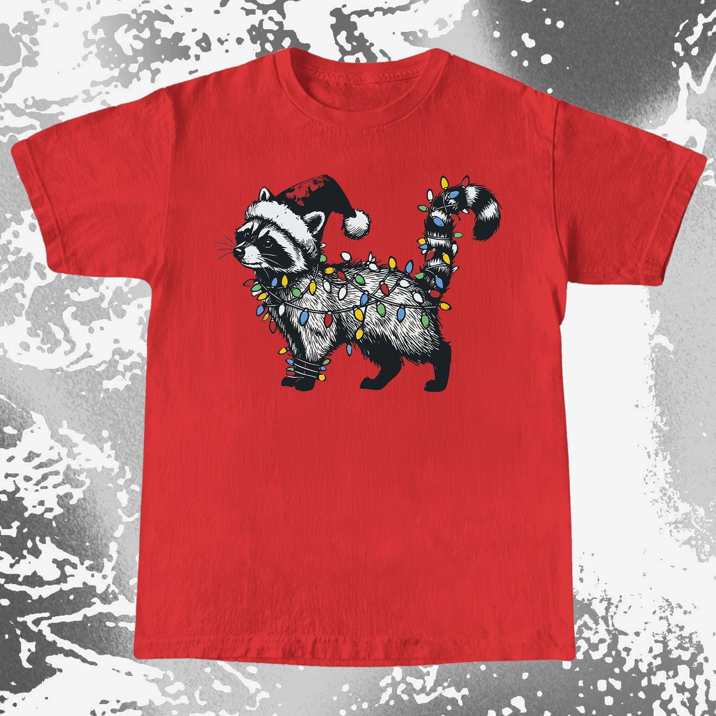 Funny Christmas Raccoon Lights