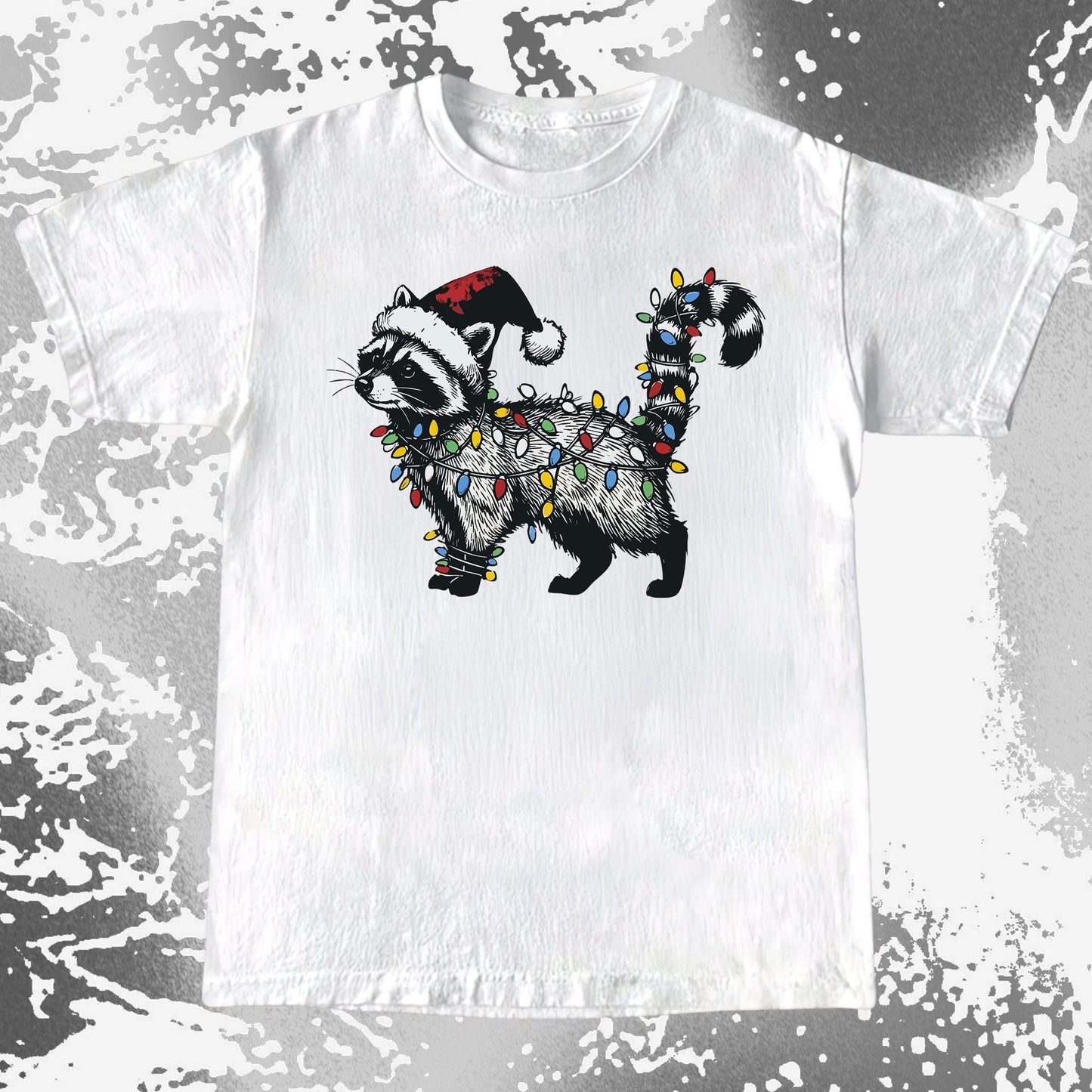 Funny Christmas Raccoon Lights