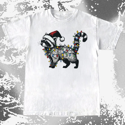 Funny Christmas Raccoon Lights