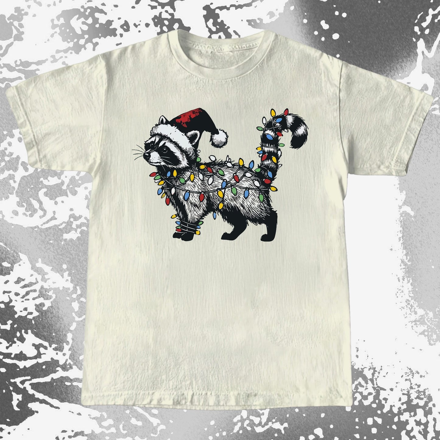 Funny Christmas Raccoon Lights