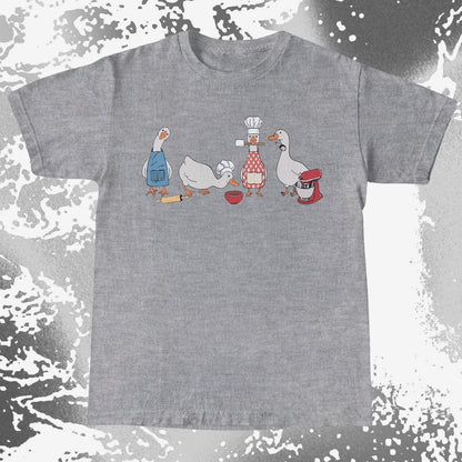 Cute Goose Baking Team Funny Chef Geese T-Shirt