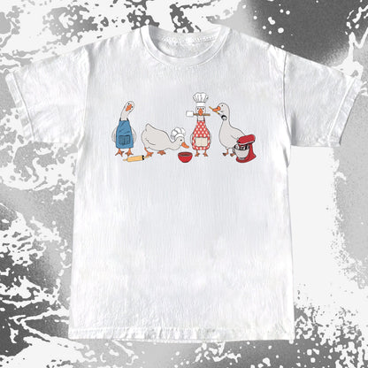 Cute Goose Baking Team Funny Chef Geese T-Shirt