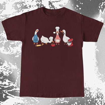 Cute Goose Baking Team Funny Chef Geese T-Shirt