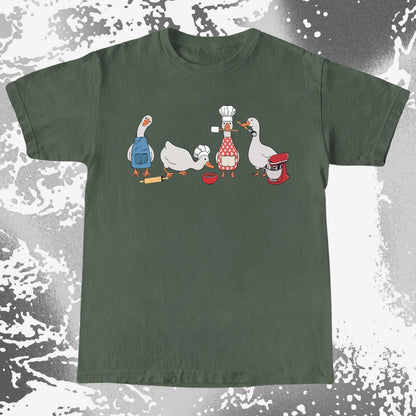 Cute Goose Baking Team Funny Chef Geese T-Shirt