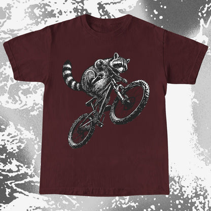 Raccoon Riding Bike Funny Cycling Shirt